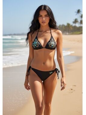 NWT Radio Fiji embroidered bikini